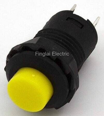 Red DS-427 12mm 2 PIN Lock-Free Self-Reset On-Off Push Button Switch - 1