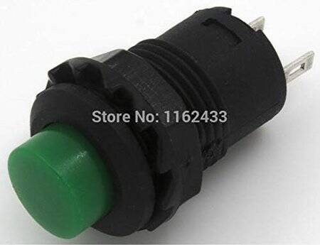 Red DS-427 12mm 2 PIN Lock-Free Self-Reset On-Off Push Button Switch - 3