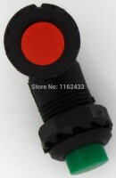 Red DS-427 12mm 2 PIN Lock-Free Self-Reset On-Off Push Button Switch - 4