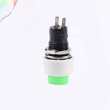 Red DS-450 10mm 2 PIN Self-Locking On-Off Push Button Switch - 2