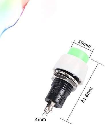 Red DS-450 10mm 2 PIN Self-Locking On-Off Push Button Switch - 3