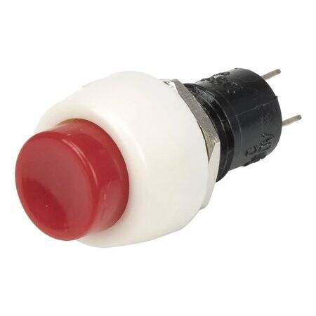 Red DS-451 10mm 2 PIN Lock-Free Self-Reset On-Off Push Button Switch - 1
