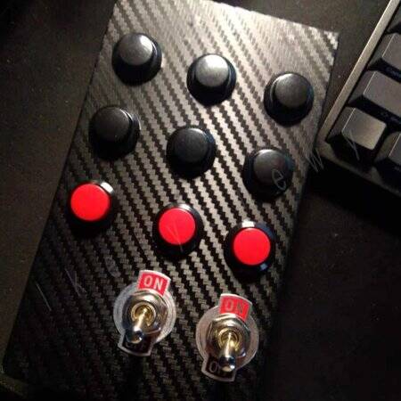 Red LA128A 220V 8PIN 16mm Thread Self-Reset Round Push Button Switch - 4