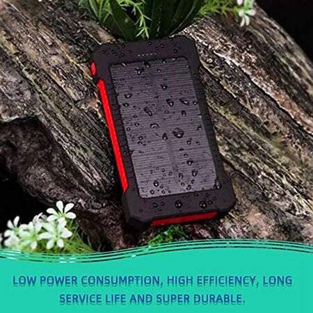 Red Removable Solar Energy Charger Quick Charge 2000MA - 2