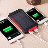 Red Removable Solar Energy Charger Quick Charge 2000MA - 4