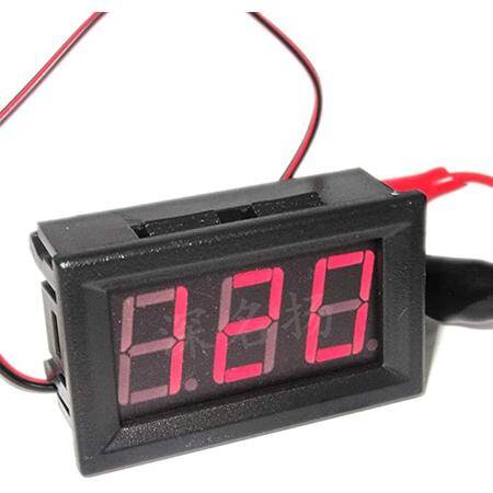 Red Two-Wire 0-56 Inch DC5V-120V DC Digital Display Voltmeter For Car Bicycle Motorcycle - 1