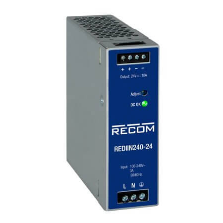 REDIIN240-24 AC/DC CONV 240W 90-264VAC 24VDC 10A - 1