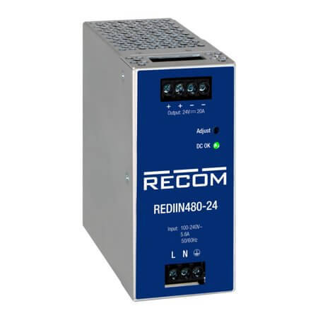 REDIIN480-24 AC/DC CONV 480W 90-264VAC 24VDC 20A - 1