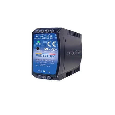REDIN60-12 AC/DC CONV 60W 85-264VAC 12VDC 5A DIN-RAIL - 1