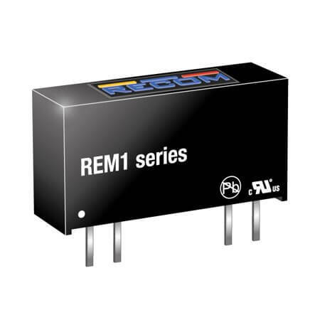 REM1-153.3S DC/DC CONV 1W 15VDC 3.3VDC 303mA SIP7 - 1