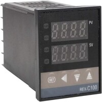 REXC100 Thermostat + CJX2-0910 + K Thermocouple 1m Probe Sensor Relay 220V Output TC(K- J- S- E) / RTD (PT100- CU50) Universal Input - 2