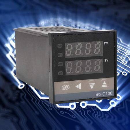 REXC100 Thermostat + CJX2-0910 + K Thermocouple 1m Probe Sensor Relay 220V Output TC(K- J- S- E) / RTD (PT100- CU50) Universal Input - 5