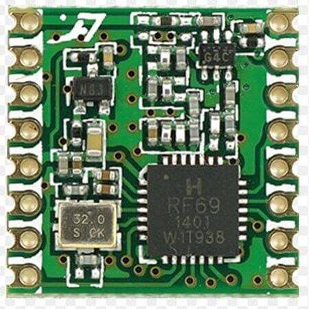RFM69HCW-433S2 RF TRANSCEIVER MODULE H.POWER 433MHZ SMD - 1