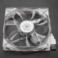 RGB 12cm Sessiz Şasi Fan 4 Renk Led Aydınlatma Masaüstü PC Kasası İçin Büyük 4 PIN Soğutucu (Çift Diyafram-Dört Renk) - 5