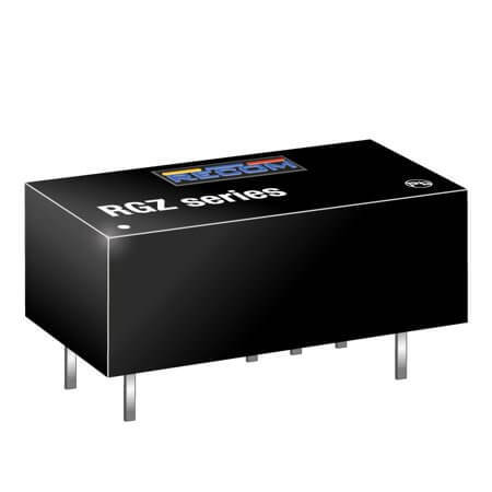RGZ-1509D/H DC/DC CONV 2W 15VDC +/-9VDC +/-111mA DIP14 - 1