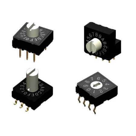 RH4AF-10R-V-B SWITCH ROTARY 25mA 24VDC 4x1 10 Pos. THT - 1