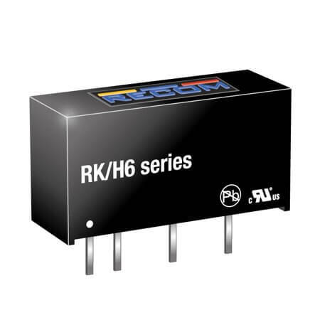 RK-0512S/H6 DC/DC CONV 1W 5VDC 12VDC 84mA SIP7 - 1