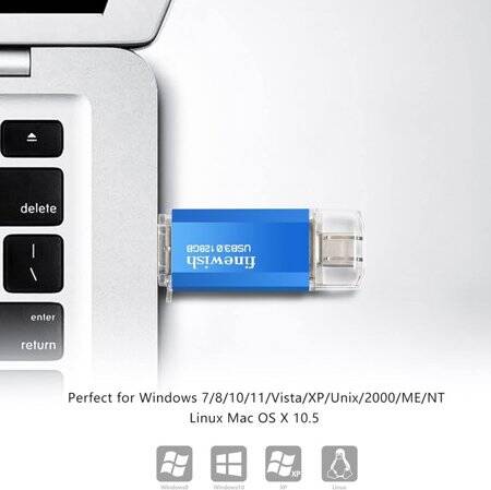 Robot Cube Silver U302 High-Speed Waterproof U Disk USB3.0 128GB - 4