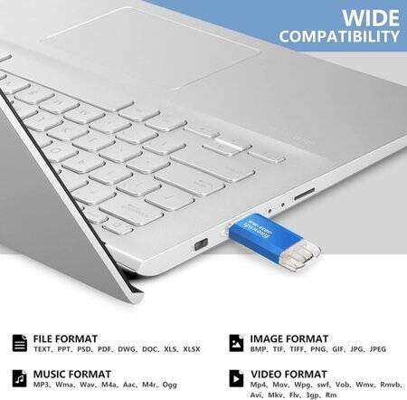 Robot Cube Silver U302 High-Speed Waterproof U Disk USB3.0 128GB - 2