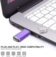 Robot Cube Siyah U304 Mor Kapak U Disk USB3.2 128GB - 2