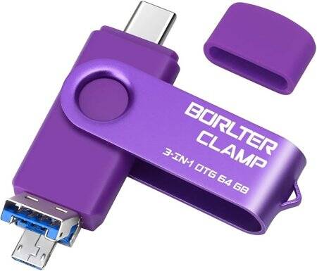 Robot Cube Siyah U304 Mor Kapak U Disk USB3.2 512GB - 1