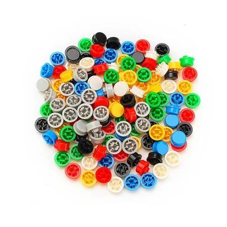 Round Cap For 6x6x7.3mm Square Tactile Switch Yellow - 1