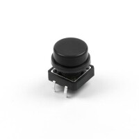 Round Cap For Square Tactile Switch For 12x12x7.3mm Square Switch Black Color - 1