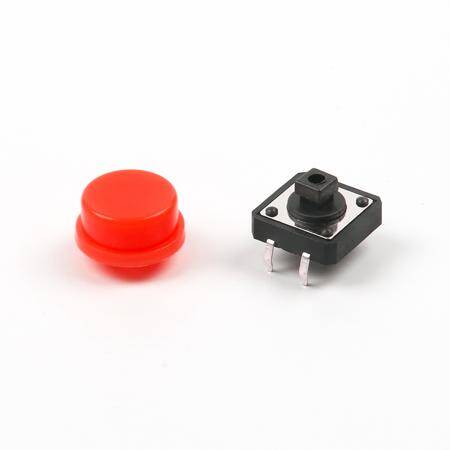 Round Cap For Square Tactile Switch For 12x12x7.3mm Square Switch Red Color - 6