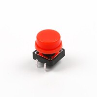 Round Cap For Square Tactile Switch For 12x12x7.3mm Square Switch Red Color - 7