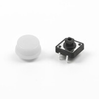 Round Cap For Square Tactile Switch For 12x12x7.3mm Square Switch white Color - 1