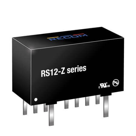RS12-4824SZ DC/DC CONV 12W 18-75VDC 24VDC 500mA SIP8 - 1