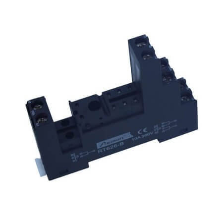 RT626-B RELAY SOCKET DIN RAIL 8PIN SCREW - 1