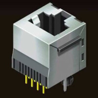 S260N-8P8C-SDBB1-L MODULAR JACK THT V/T 8P8C (RJ45,Ethernet) BLACK - 1