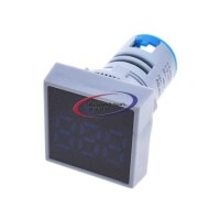 Sarı AC50-500V 0-100A 22mm AD16-22FVA AD16-22VAM Kare Kapaklı LED Voltmetre Ampermetre Akım Trafolu - 1