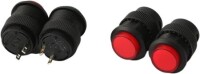 Sarı R16-504B 16mm 2 Pin Kendinden Sıfırlamalı Kapalı-Açık Basmalı Düğme Anahtarı Işıksız - 3