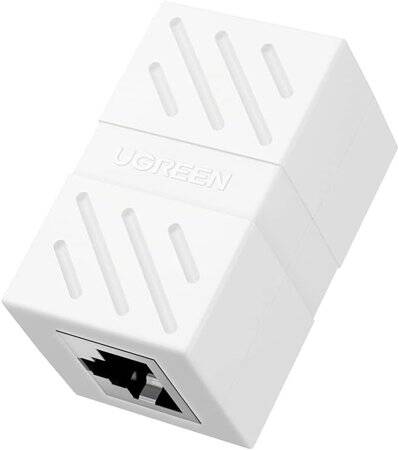 Sarı RJ45 Dişi - Dişi CAT6 Ağ Ethernet LAN Konnektör Adaptörü - 1