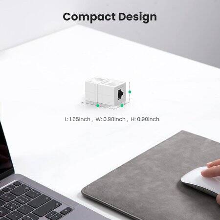 Sarı RJ45 Dişi - Dişi CAT6 Ağ Ethernet LAN Konnektör Adaptörü - 4