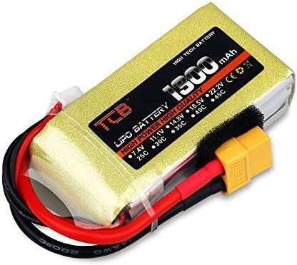 Sarı TCB 11.1V 4000MAH 75C Model Uçak Lityum Pil T Dişi - 2