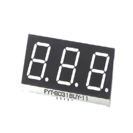 SAVT-8031AUHR-21 LED DISPLAY 7 SEGMENT 3DIGIT 20.32MM (-) RED - 1