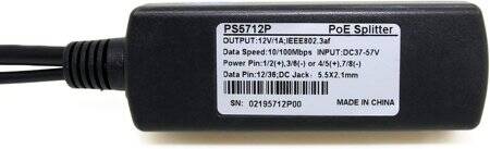 SDAPO PS5712P V2.1 DC5.5x2.1mm 100M PoE Splitter 48V To 12V 1A - Single Board - 4