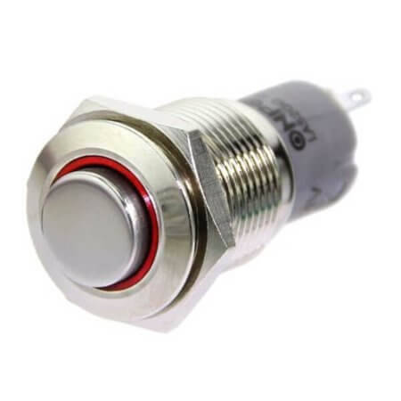 SEEED-311050019 SWITCH PUSH BUTTON 3A 250VAC 16MM LED/RED - 1
