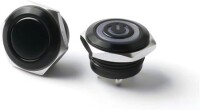 Short Flat Head 12mm 3-6V Waterproof Momentary Self-Resert Metal Push Button Switch With Red Led Light - 3