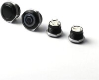 Short Flat Head 12mm 3-6V Waterproof Momentary Self-Resert Metal Push Button Switch With Red Led Light - 4