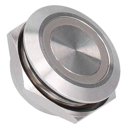 Short Flat Head 12mm 6-24V Waterproof Momentary Self-Resert Metal Push Button Switch With Red Led Light - 2
