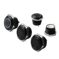 Short High Head 16mm Waterproof Momentary Self-Resert Metal Push Button Switch Without Light - 1