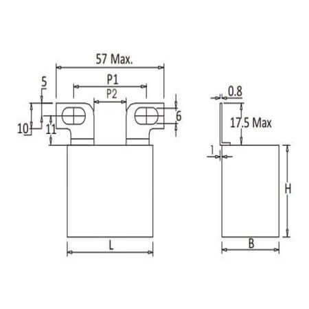 SI000021000AF0E200TPK01 CAP.SNUB.2uF 1000VDC E2-CASE ALCON - 1