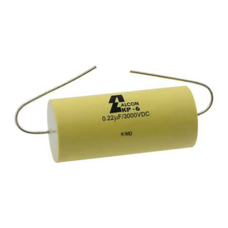 SI00U223000AJ0O50AXLK01 CAP.SNUB.0.22uF 3000VDC 25x55 10% AXIAL KP-6 ALCON - 1