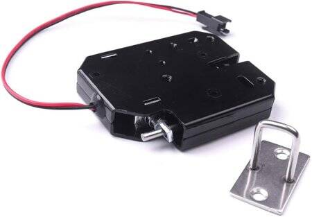 Silver XG-07C DC12V 2A Small Locker Electromagnetic Lock Four Wire With Feedback Size:73x58x13mm - 1