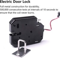Silver XG-07C DC12V 2A Small Locker Electromagnetic Lock Four Wire With Feedback Size:73x58x13mm - 4