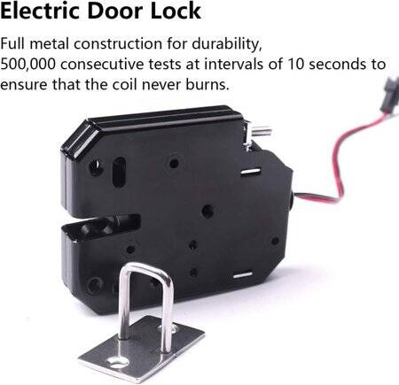 Silver XG-07C DC12V 2A Small Locker Electromagnetic Lock Four Wire With Feedback Size:73x58x13mm - 4